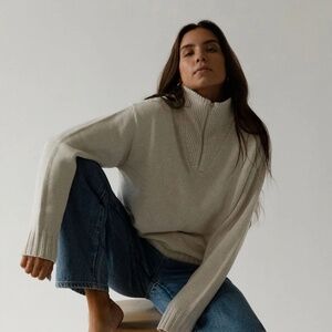 James Street Co Moa Quarter Zip Mist M